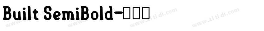 Built SemiBold字体转换